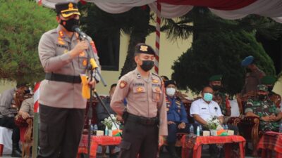 Kapolres Toba Pimpin Apel Konsolidasi Kesiapan Penanggulangan Bencana Kebakaran Hutan Dan Lahan