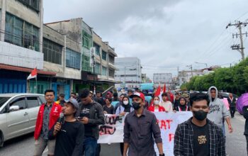 Tolak RUU Pilkada, Aliansi Mahasiswa Siantar Bersatu Unjuk Rasa