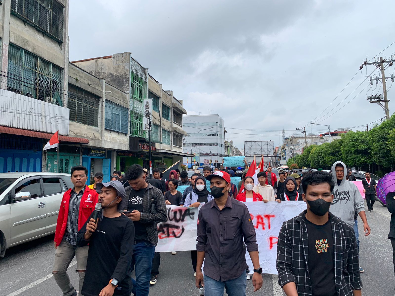 Tolak RUU Pilkada, Aliansi Mahasiswa Siantar Bersatu Unjuk Rasa