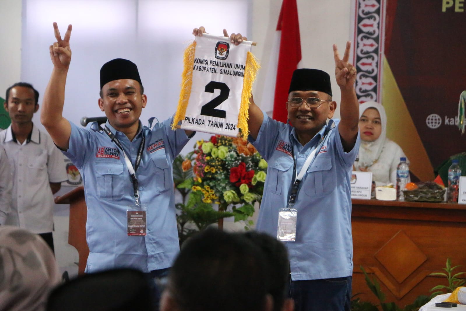 Paslon H. Anton Saragih dan Benny Gusman Sinaga Resmi Mendapatkan Nomor Urut 2 di Pilkada Simalungun 2024, Himbau Pendukung untuk Kampanye Damai