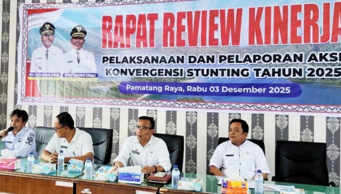 Pemkab Simalungun Lakukan Review Pelaksanaan dan Pelaporan Aksi Konvergensi Stunting Tahun 2025